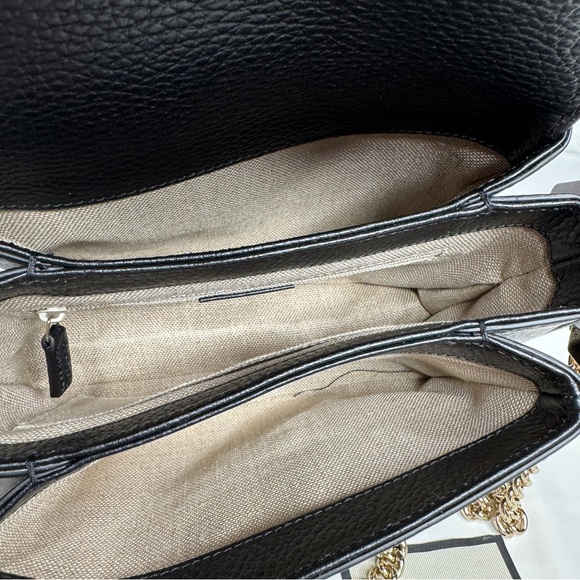 Gucci Dollar Calfskin Interlocking G Black Small Crossbody Bag - Picture 8 of 11